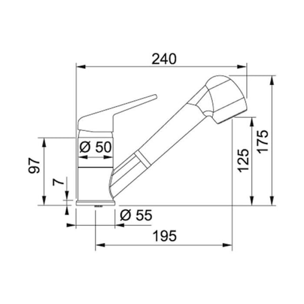 FRANKE Kökblandare, Grå Sten, Medium - 115.0470.670
