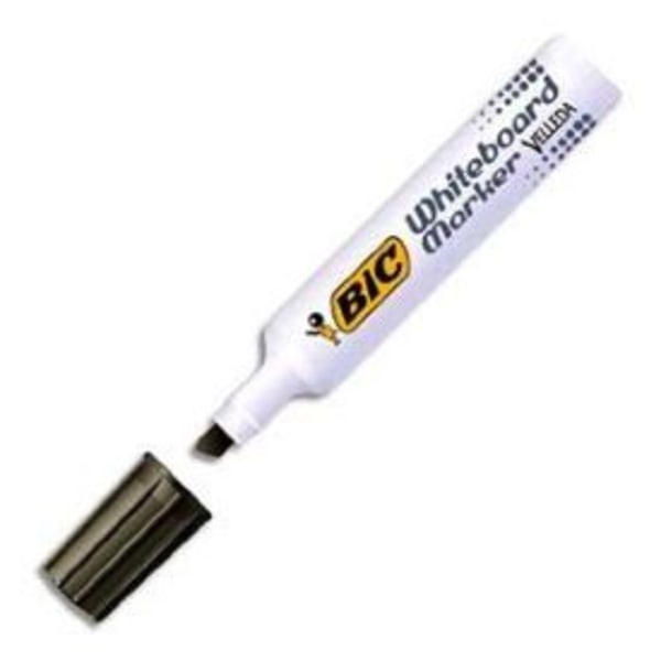 Torrmarkörer - BIC - Velleda 1791 - Avsmalnande spets - Svart ketonbläck - Förpackning med 12 Svart