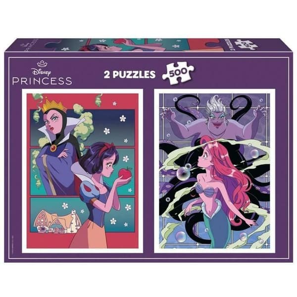 Pussel - EDUCA - Disneys Skurkar och Prinsessor - 2x500 bitar