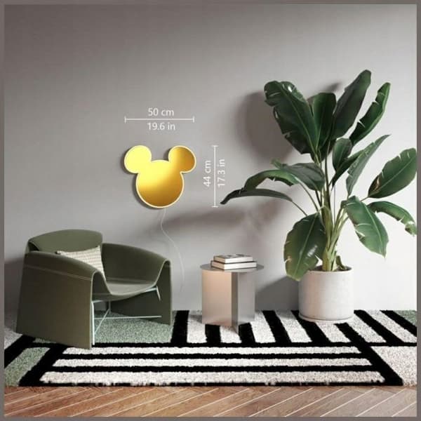 Mickey Mouse spegel Disney Mickey Gul Fluo guld
