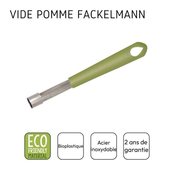 Vide plastpomme biosourcad Fackelmann Gamme Zéro Grågrön