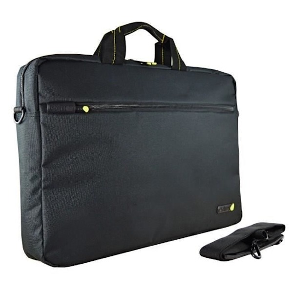 TECHAIR Soft Laptopväska 17,3'' - Skumskydd - Svart - Grå Inredning