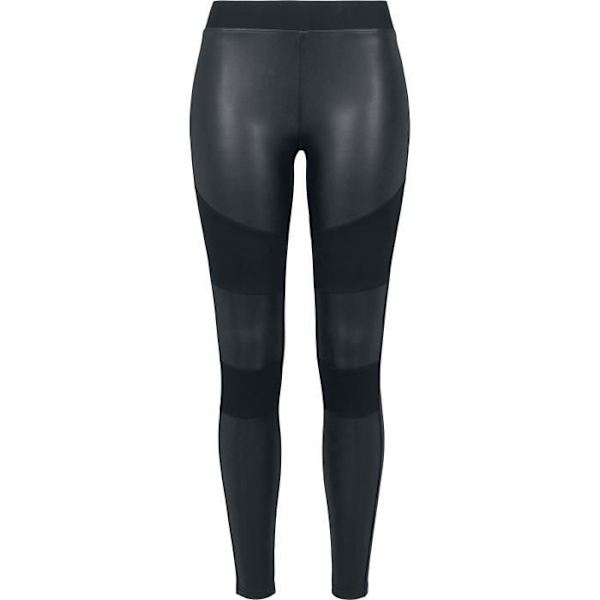 Urban Classics Dam konstläder Tech Leggings - Svart Svart M