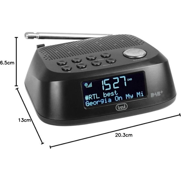 Trevi RC 80D4 DAB Digital väckarklocka med DAB-mottagare