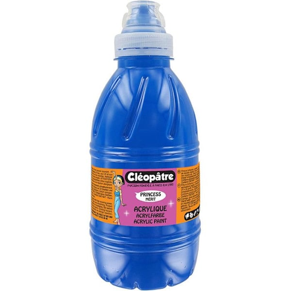 Akrilfärg - Kleopatra - Prinsessan Mérit - Primärblå - 500 ml - Glänsande Primär blå