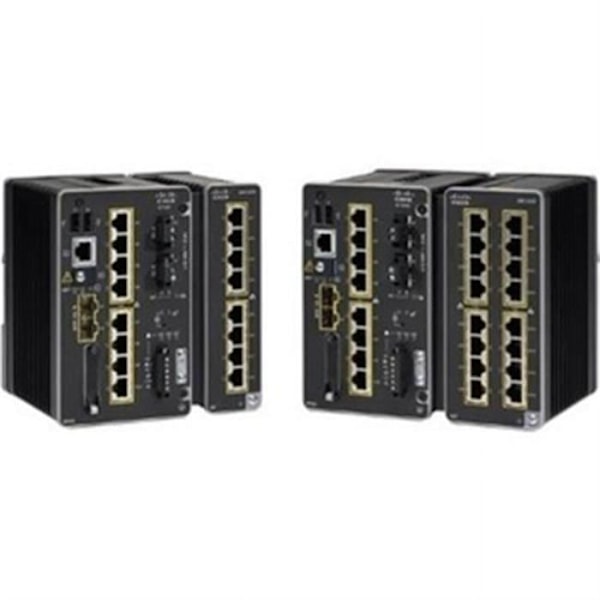 Switch - CISCO - IE-3300-8P2S-E - PoE - 8 portar Ethernet - Rackbar Svart