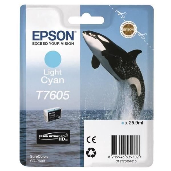 EPSON T7605 Light Cyan - Orca bläckpatron (C13T76054010)