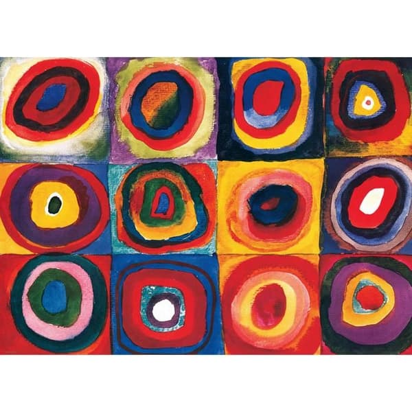Pussel 300 bitar XL : 3D Lentikulär : Färgstudier, Wassily Kandinsky Vit
