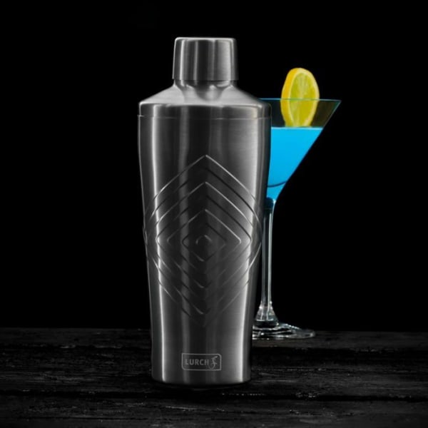 Shaker - omrörare - cocktailset Lurch - 240797 - Cocktailshaker 600 ml 3 stycken med integrerad sil Smokey Grey