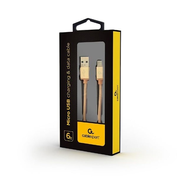 Kabel - anslutning för enhet Cablexpert - CCB-mUSB2B-AMBM-6-G - Micro-USB-kabel 1,8 m svart