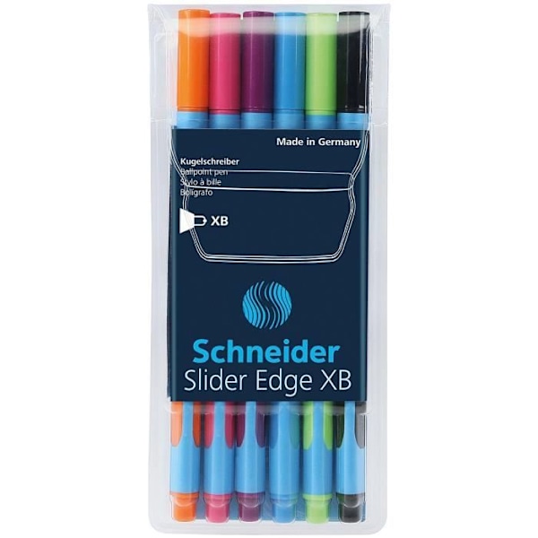 Kulspet - SCHNEIDER - Slider Edge - Extra stor spets - Assorterade - Paket om 6 Blandad