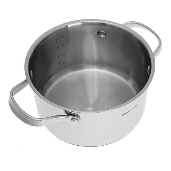 Gratäng - King Hoff - KB-7212 - 2,5 L - rostfritt stål - lock av härdat glas Grå