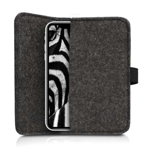 kwmobile filtplånboksfodral för smartphone - Universal skyddsväska 16,0 x 8,0 cm - Fodral med resårband - Stjärna