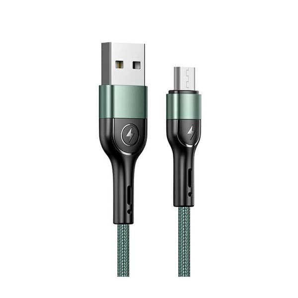 USAMS 1m Grön Micro USB-kabel - Snabbladdning
