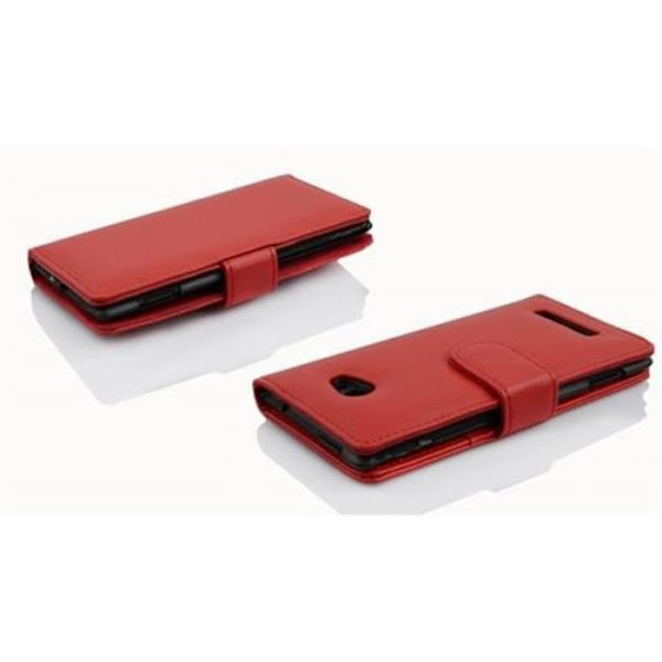Cadorabo Fodral HTC Windows Phone 8X < STRUKTUR Fodral Fodral Fodral Fodral Magnetskydd och kortplats CHERRY RED