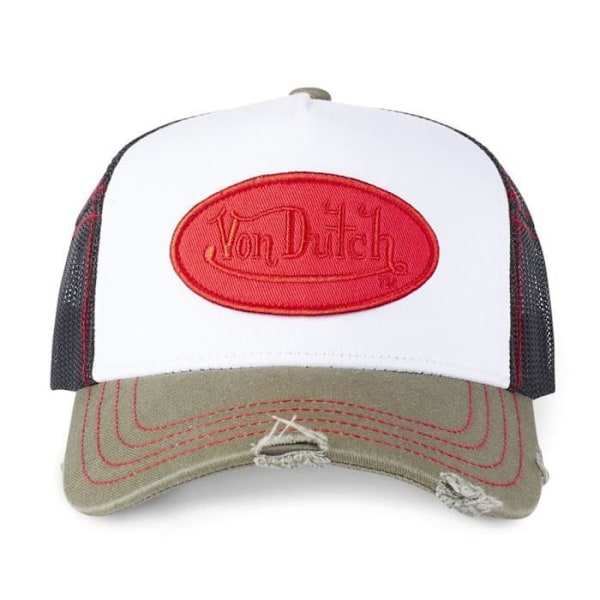 Baseball Trucker Summer Cap - VON DUTCH - Röd - Distressed visir effekt - Vuxen - Herr