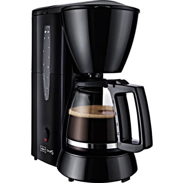 Melitta Single 5 filter kaffebryggare - Svart - 5 koppar - 650W Svart