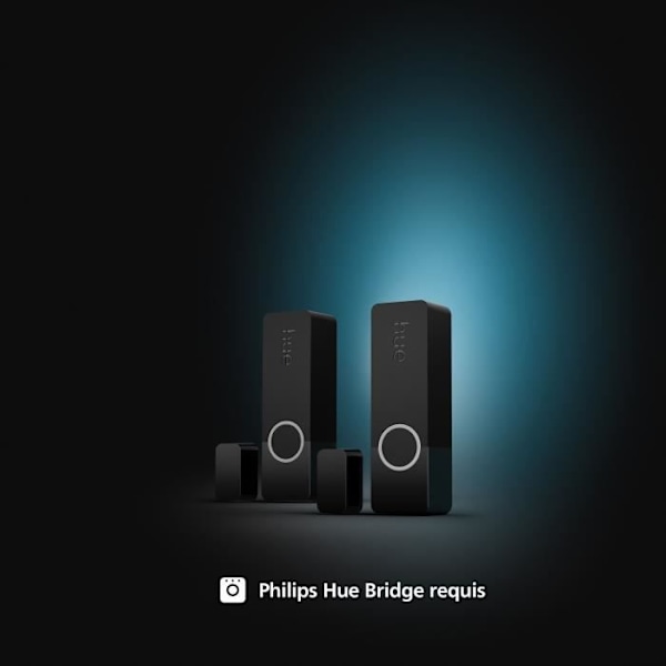 Kontakt sensorer - Philips Hue - Säkra - x 2 - Svart - Enkel installation - Kontroll via app Svart