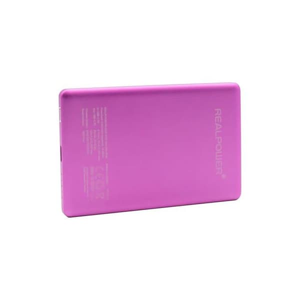 Extern Batteri - Realpower - Pb-5000 - 5000 mAh - Magsafe - Rosa