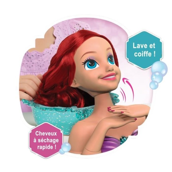 Disney Princesses - Deluxe Styling Head - Ariel Spa - Barnleksak med tillbehör