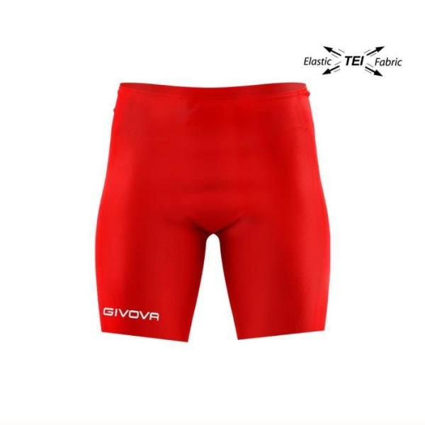 Givova bib shorts - Röda sportshorts för män i XL - slitstarka och elastiska Röd S