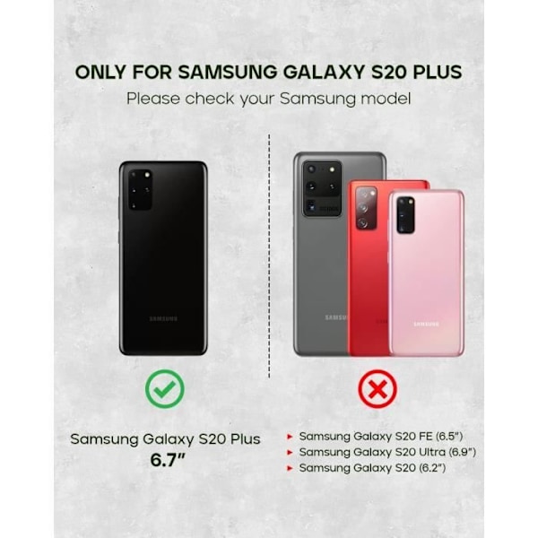 Skydd för Samsung Galaxy S20 Plus - Porter Riley - Äkta läder - Ren svart - Magnetisk - Strukturerad Ren svart