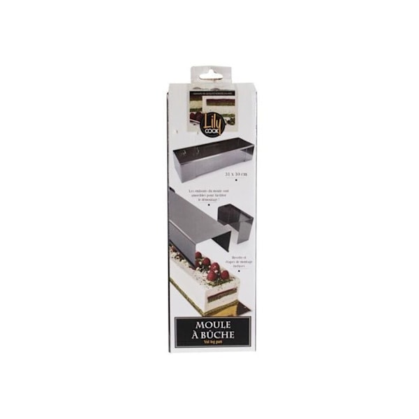 Fyrkantig stockform 31x10cm - Grå - Stål - Tål frys och diskmaskin Grå