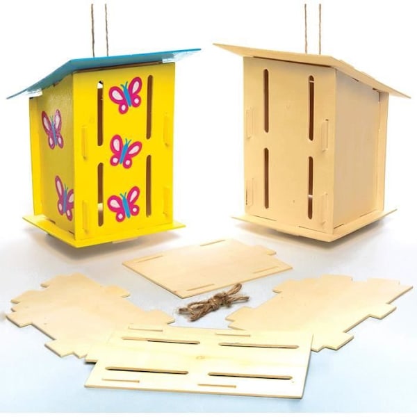 Baker Ross Wooden Butterfly House Kit (paket med 2) - AC811