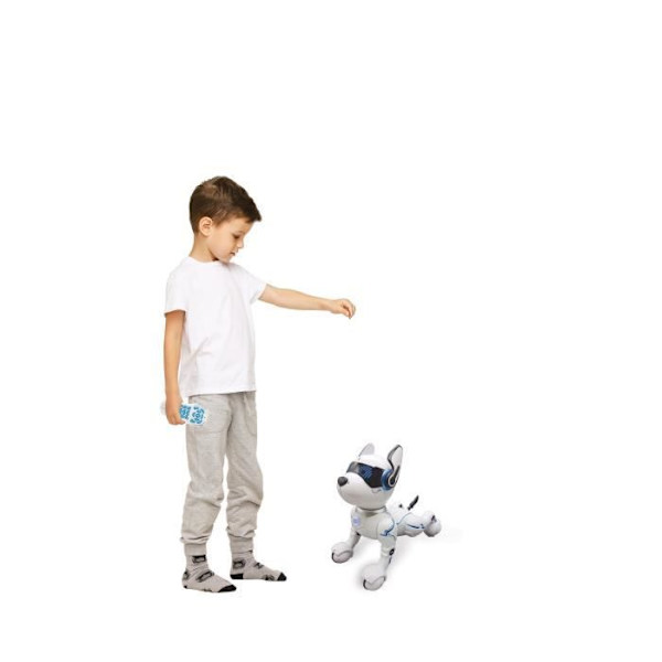POWER PUPPY - Min programmerbara och taktila smarta robothund med fjärrkontroll - LEXIBOOK Vit