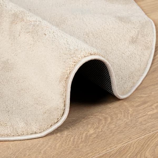 Oval matta beige 160 x 230 cm - polyester, matt finish, modern stil beige