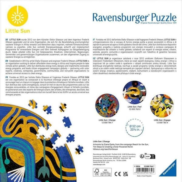 Pussel 500 bitar rund: Förändring, LITTLE SUN