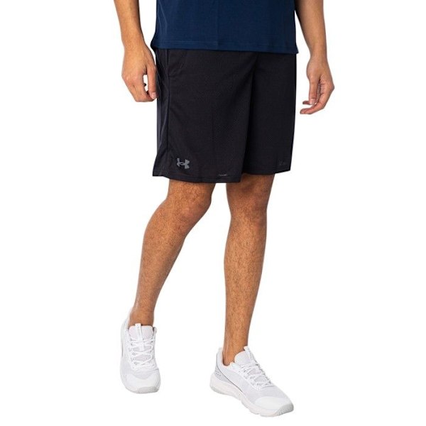 Kort för män - Under Armour - Tech Mesh 1328705-001 - Svart - Lätt passform - 100% Polyester Svart M