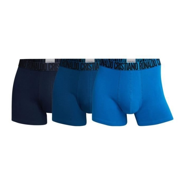 CR7 boxershorts för män - enfärgade, 3-pack Blå S