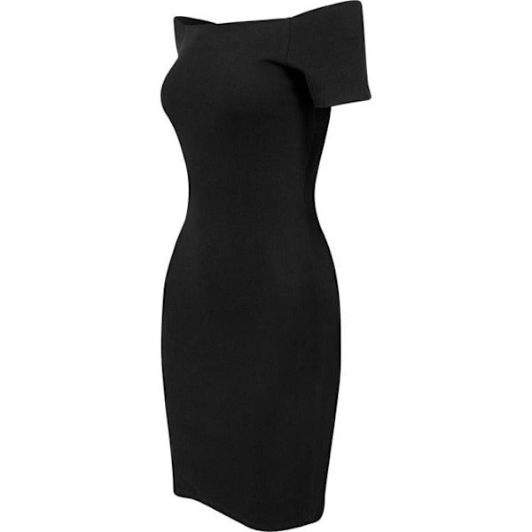 Kvinneklänning - URBAN CLASSICS - Urban Classic Rib - Svart - Tättsluttande - Korta ärmar svart XL