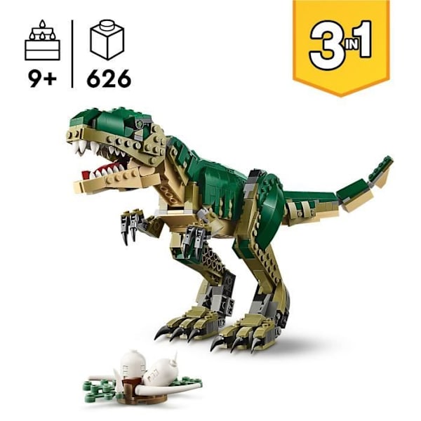 LEGO® Creator 31151 3-i-1 T-rex - Triceratops eller Pterodactyl Toy Dinosaurie Flerfärgad