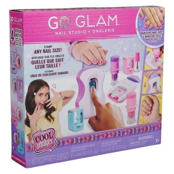 SPIN MASTER COOL MAKER - Go Glam Nail Studio Box Vitt, lila och rosa