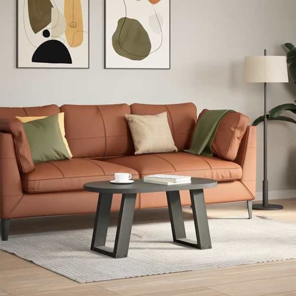vidaXL U-formade soffbordsben 2 delar Antracit 28 x (42-43) cm Stål 4012758