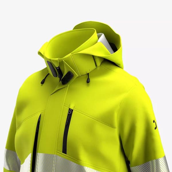 Vattentät softshelljacka med hög synlighet Safety Jogger Works gul/svart M