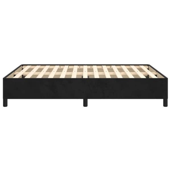 vidaXL Sängram utan madrass svart 140x190 cm sammet 347320 Svart