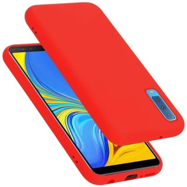 Telefonfodral - CADORABO - Samsung Galaxy A750/A7 2018 - Silikon TPU - Röd - Optimal skydd Röd