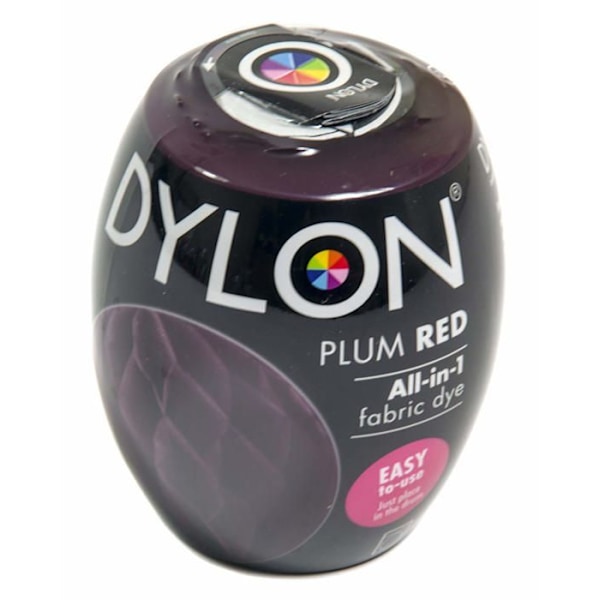 Textilfärg Dylon - 745 51 - Maskinfärg Pod Förpackning med 3 Plommon Röd