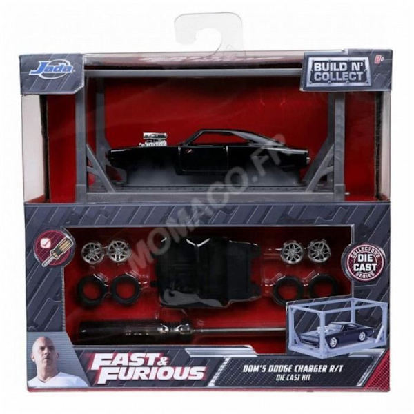 Jada Toys BUILD N COLLECT: DODGE CHARGER R/T 1970 ``FAST AND FURIOUS 7 (2015) - DOM`` - JADA31148