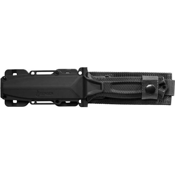Gerber Strongarm jaktkniv, 9,8" lång, 4,8", 420HC tandad fast blad, svart, tillverkad i USA, GE31003648