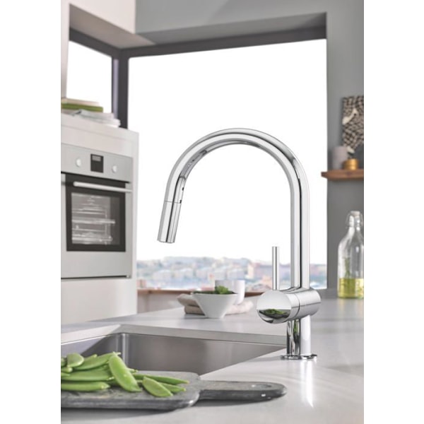 GROHE MINTA BEC-C diskbänksblandare 2-stråle handdusch - Krom - Mässing - 223 mm djup