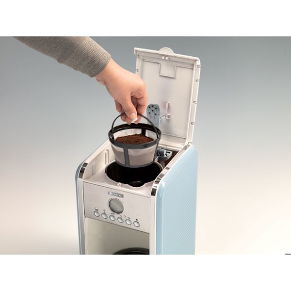 Vintage blå kaffebryggare - Ariete - Programmerbar - 12 koppar - 1000W Blå