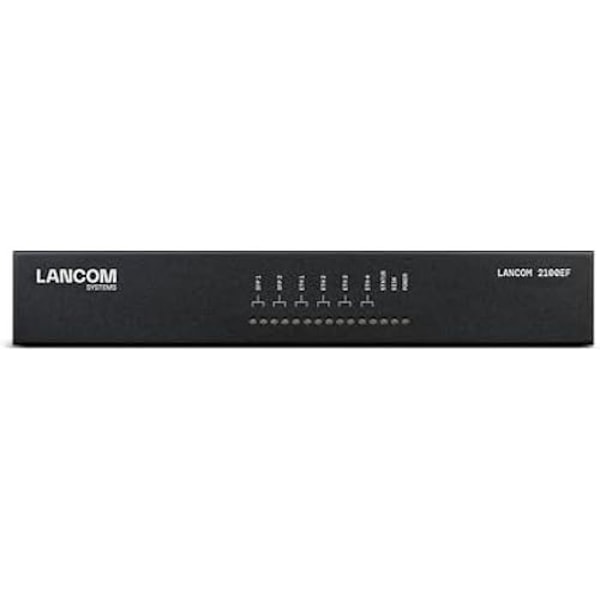 Router - LANCOM - 2100EF - Hög överföringshastighet - Ethernetportar - VPN-säkerhet Svart