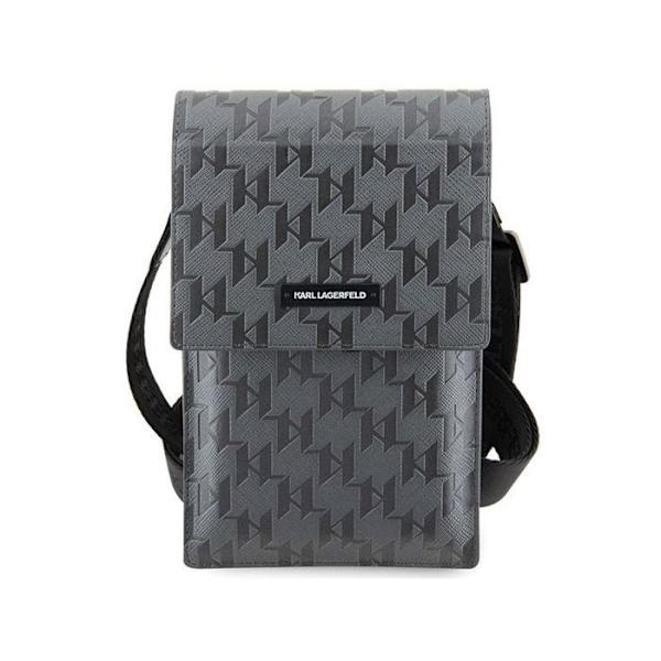 Fodral - fodral - strumpa Karl lagerfeld KLWBSAMSMG Saffiano Mongram Tallriksväska Silver
