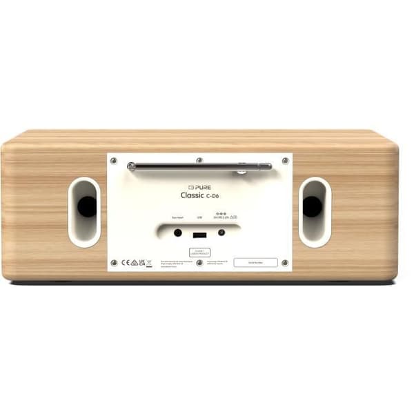 CD-spelare & digitalradio - PURE - Classic C-D6 - Bomull Vit/Ek Vit bomull/ek