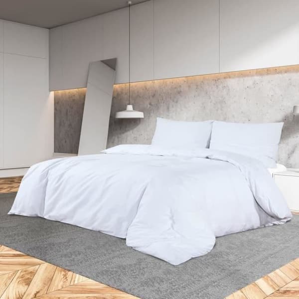 vidaXL Påslakan Set Vit 200x220 cm Microfiber136025