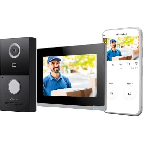 Intercom video - NIVIAN NVS-VIDEOINTERCOM-2W - WiFi - Full HD - 7-tums pekskärm